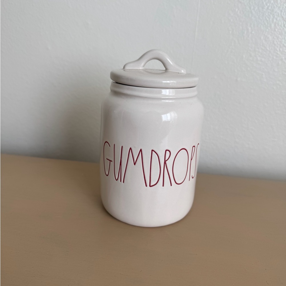 New Rae Dunn White Gumdrops Jar